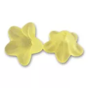 Flores 6x12 mm Yellow Frosted x10