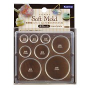 Molde silicono para hacer cabuchones redondos planos - Padico -para resina x1