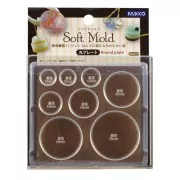 Molde silicono para hacer cabuchones redondos planos - Padico -para resina x1