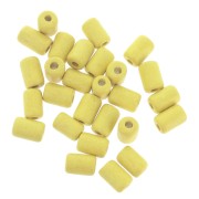 Cuentas tubos estilo Heishi de cerámica 6.8x10 mm - Amarillo mat x10|raw }}