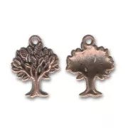 Dije árbol 21 mm cobre antiguo x1