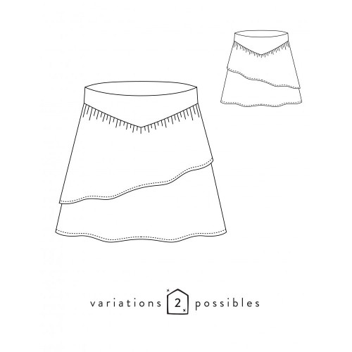 Patron de costura mujer -Atelier Scämmit - Charme - 2 modos possibles - Falda