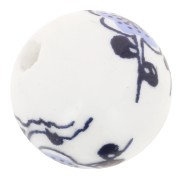 Redondas Cerámica 12 mm White/Light Blue x5