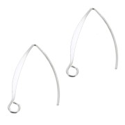 Ganchos pendientes hilo para decorar 24 mm - Plateado x2|raw }}