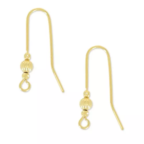 Ganchos para pendientes Hippy Dorado con oro fino x40