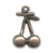 Dije cereza 21 mm cobre antiguo x1