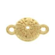 Entrepieza 2 anillas de zamac 16x10 mm - Dorado con oro fin x1