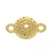 Entrepieza 2 anillas de zamac 16x10 mm - Dorado con oro fin x1