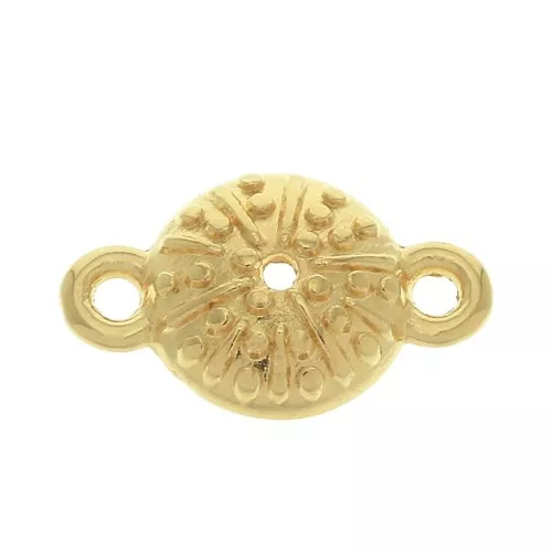 Entrepieza 2 anillas de zamac 16x10 mm - Dorado con oro fin x1