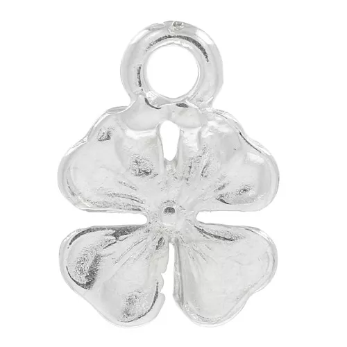 Dije Trébol 17 mm rodiado x1