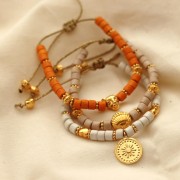 Cuenta concha de zamac - 11.5 mm - Dorado con oro fino x1