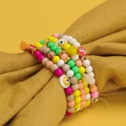 Cuenta estrella de mar de zamac 10 mm - Dorado con oro fino x1