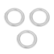 Anillas cerradas 6x1.2mm Chapado Plateado envejecido x4|raw }}