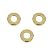 Cuentas arandelas Heishi de latón 4x0.8mm - Dorado con oro fino x10|raw }}