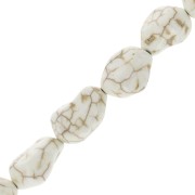 Cuenta irregular 15 mm Howlite teñida - Crema x1|raw }}