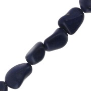 Cuenta irregular 15 mm Howlite teñida - Azul Marine x1