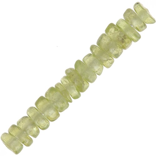Cuentas arandalas Heishi 4x2 mm - Peridoto x20