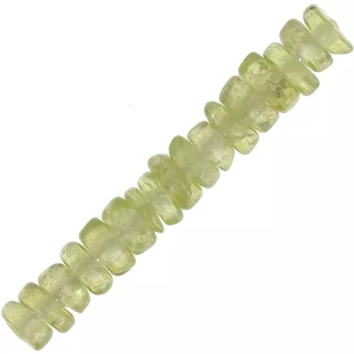 Cuentas arandalas Heishi 4x2 mm - Peridoto x20
