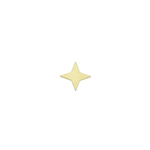 Estrella para pegar - exclusividad Perles & Co 4.3 m 4.3 mm  Dorado al oro fino x4