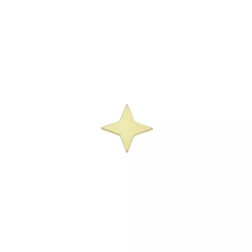 Estrella para pegar - exclusividad Perles & Co 4.3 m 4.3 mm Dorado al oro fino x4