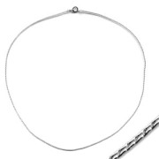 Gargantilla malla serpentina 1.1 mm plateado antigo x 45 cm