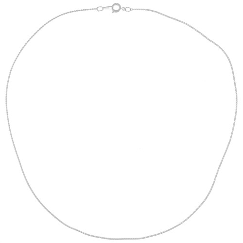 Gargantilla malla serpentina 1.1 mm Chapado en plata fina x 45 cm