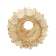 Cuenta 3 agujeros 9.5 x 6.5 mm Chapado de oro 3 micras x1