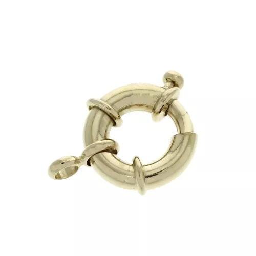 Cierrre para pulsera o collar 15 mm Chapado de Oro 3 micras x1
