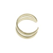 Anillo ganchos doble 4.5 mm Chapado de Oro 3 micras x1