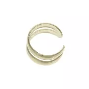 Anillo ganchos doble 4.5 mm Chapado de Oro 3 micras x1