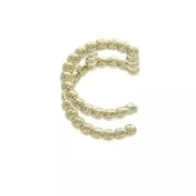 Anillo ganchos dobles con hilo bola 5 mm Chapado de Oro 3 micras x1