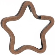 Llavero estrella 32 mm cobre antiguo x1