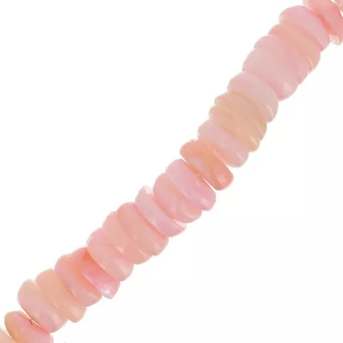 Cuenta Heishi arandelas conchas6 mm Rosa x39cm