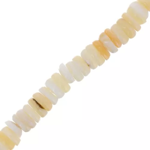 Cuenta Heishi arandelas conchas 6 mm Naturel Beige x39cm