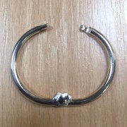 Llavero Aro 30 mm plateado x1