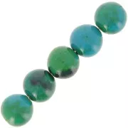 Cuentas redondas 10 mm de gema Chrysocolle x5