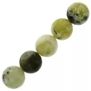 Cuentas redondas 10 mm piedra gema Serpentine x5
