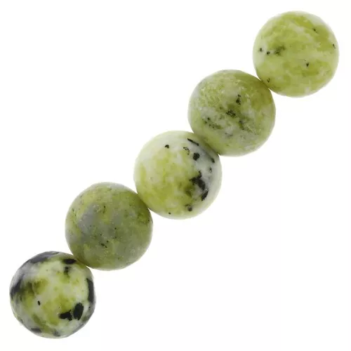 Cuentas redondas 8 mm piedra gema Serpentine x10