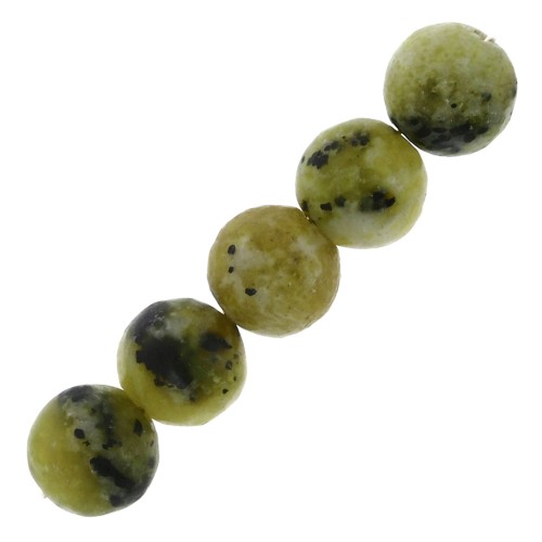 Cuentas redondas 6 mm piedra gema Serpentine x15