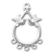 Separador pájaros 36 mm plateado x1