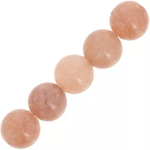 Cuentas redondas 8 mm piedra gema Sun Stone- Pierre de soleil x10