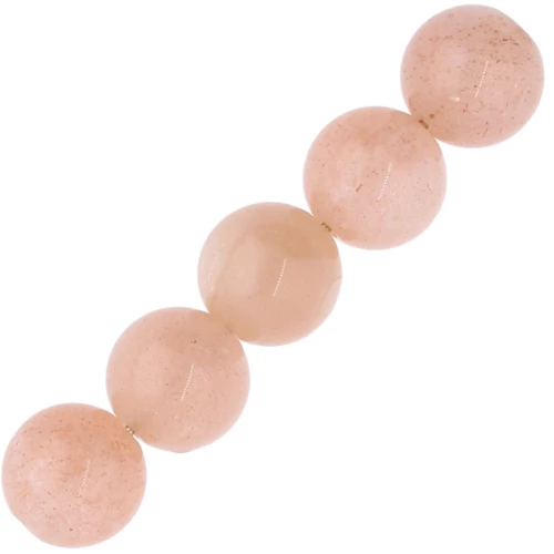 Cuentas redondas 6 mm piedra gema Sun Stone - Pierre de soleil x15