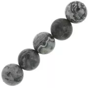 Cuentas redondas en piedra gema 10 mm - Map Stone x5