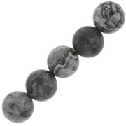 Cuentas redondas en piedra gema 8 mm -  Map Stone x10|raw }}