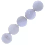 Cuentas redondas en piedra gema 6 mm - Agate Azule x15