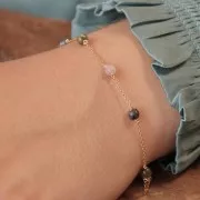 Cuentas redondas 4 mm piedra gema - Tourmaline x20