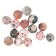 Cuentas redondas en piedra gema 6 mm - Rhodochrosite x15