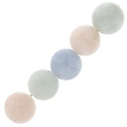Cuentas redondas en piedra gema 6 mm - Morganite x15|raw }}