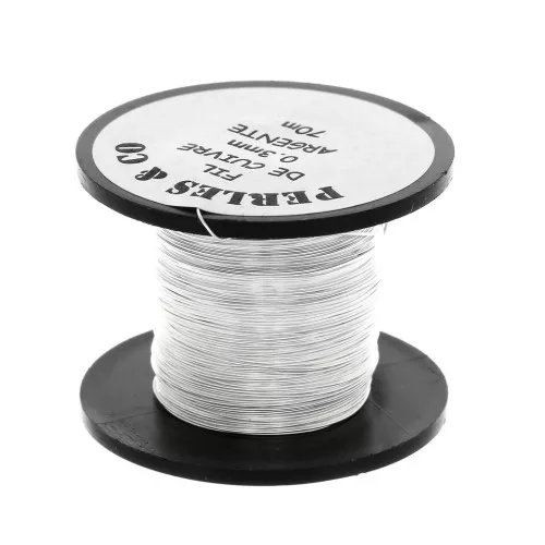 Hilo de cobre 0.315 mm Plateado x 70 m