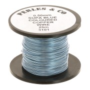 Hilo de cobre 0.50 mm Azul claro x 25 m